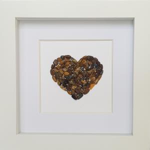 Natural Tigers Eye Stone Heart - Brown